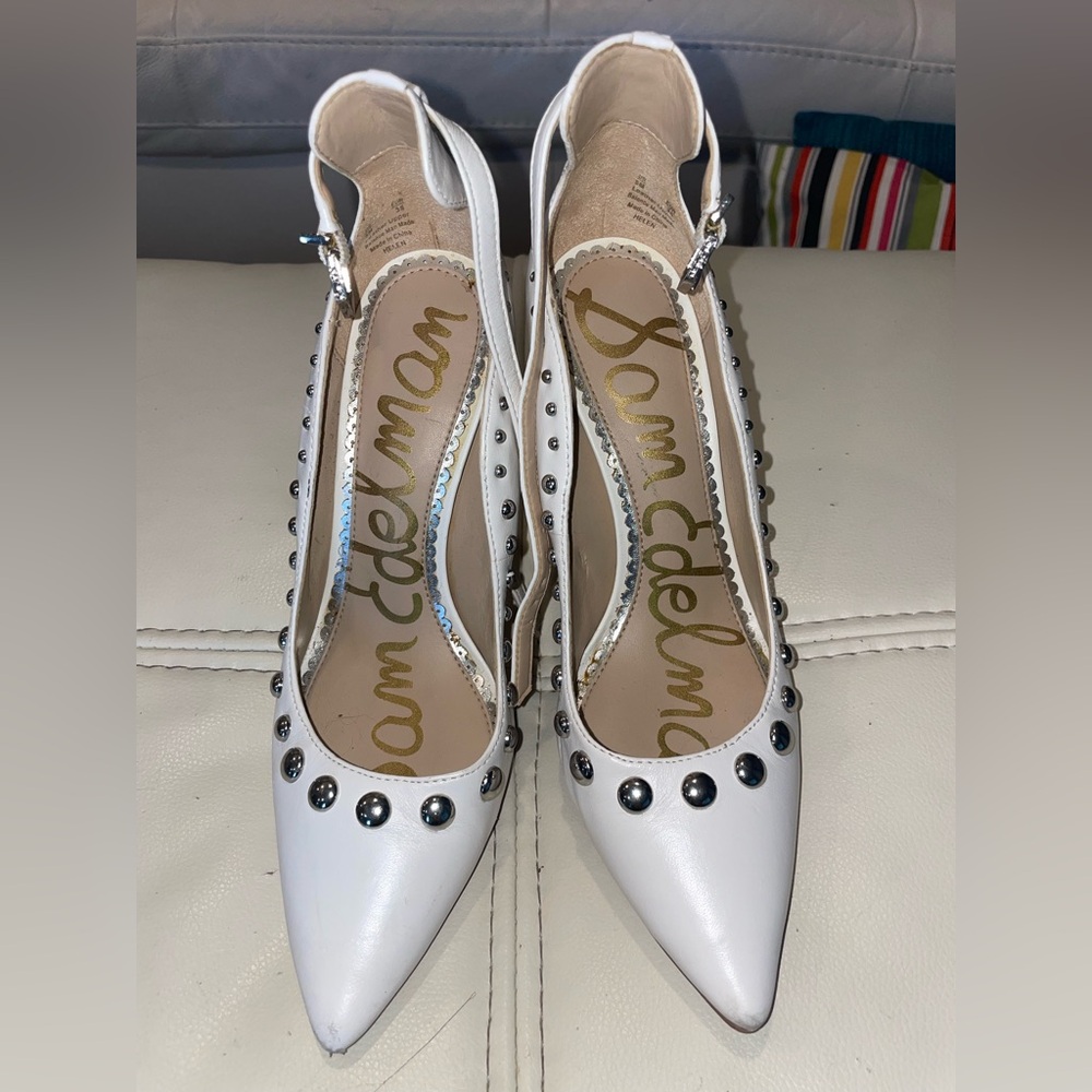 Sam Edelman Helen White Studded Heels